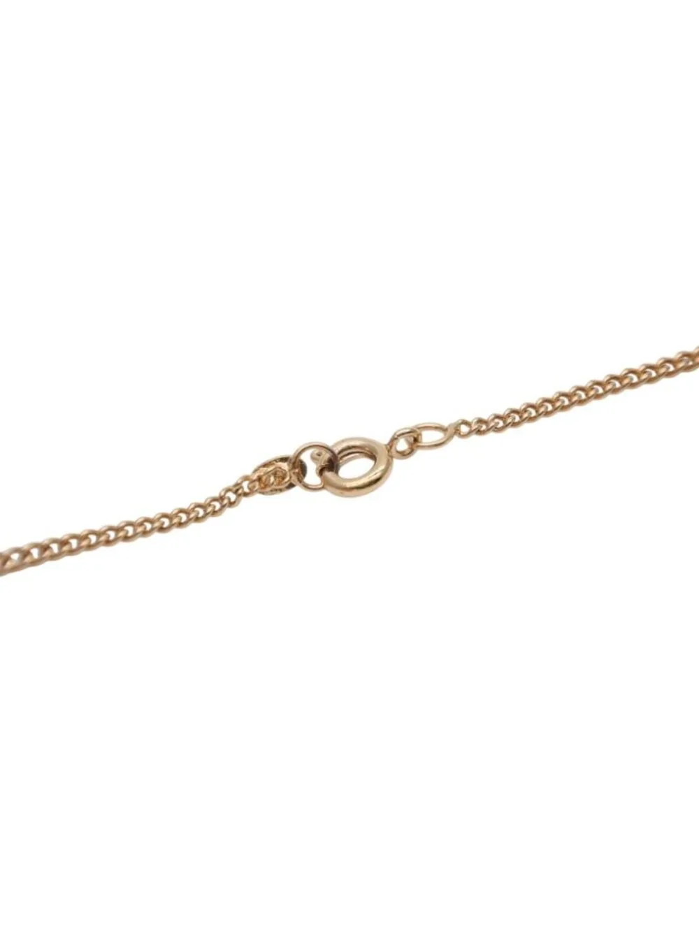 Chanel CC Logo Necklace 01 43.5 Metal Rhinestone Gold Black